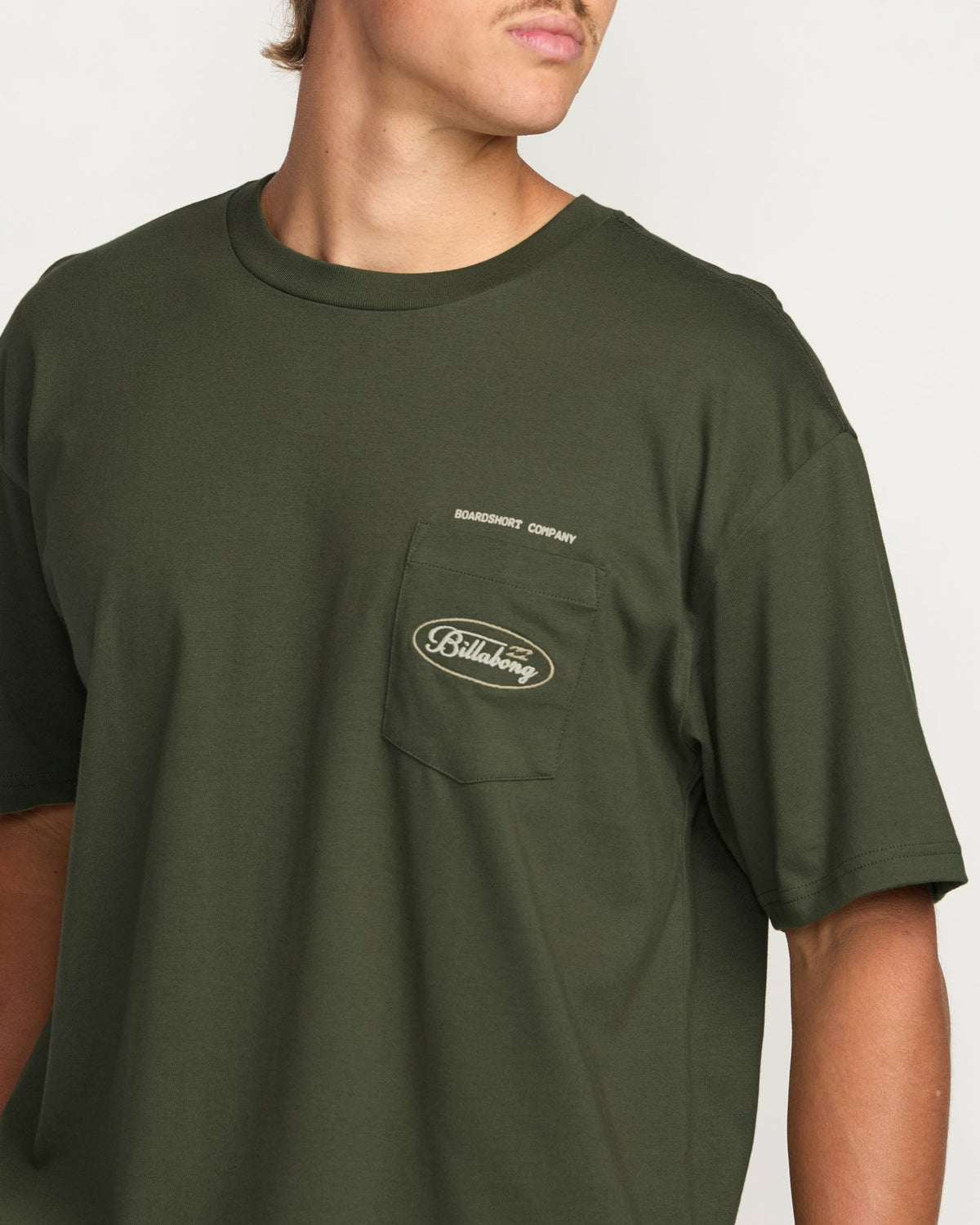 Bad Dog Pocket Regular Tee - Olive | Billabong