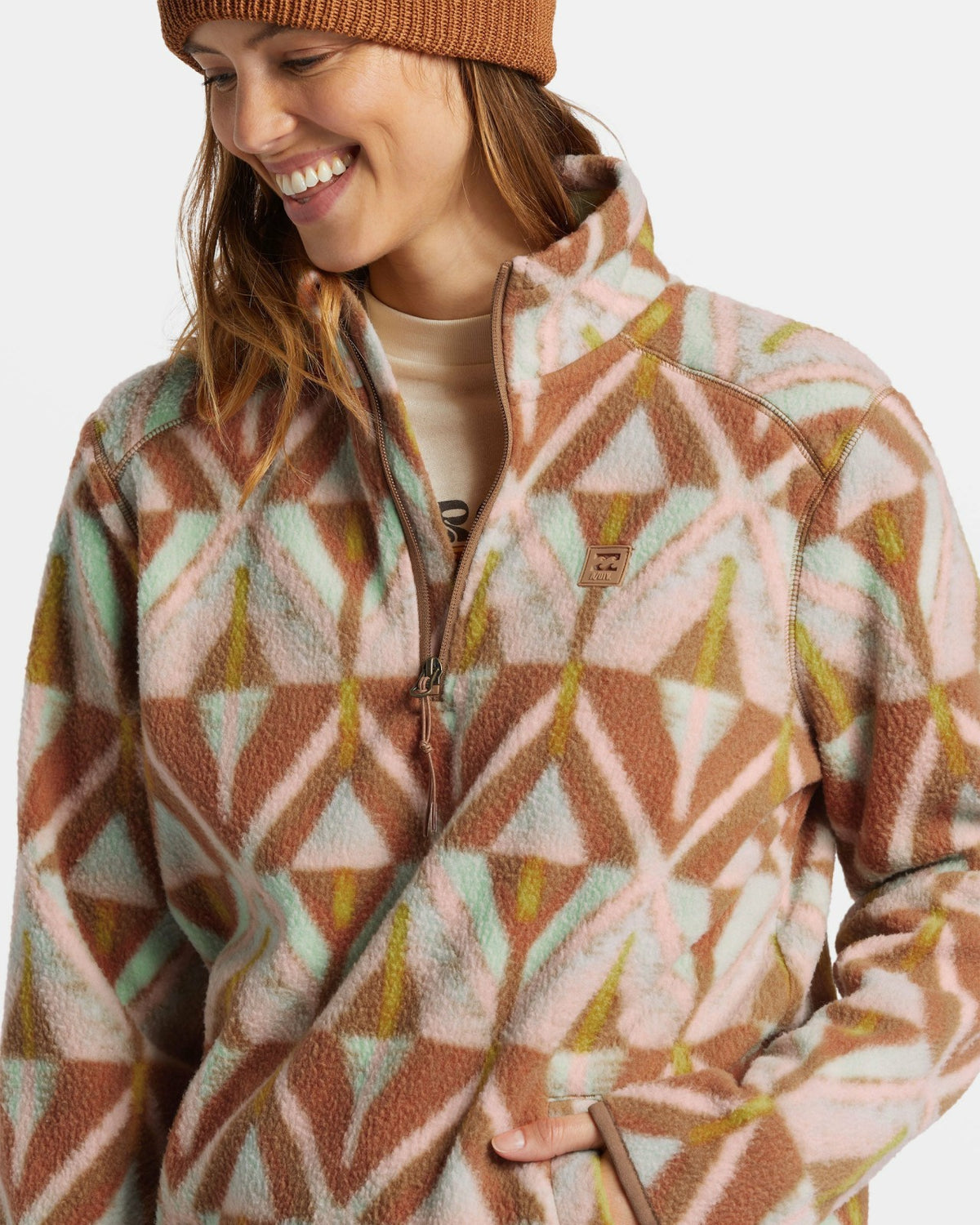 A/Div Boundary Mock 3 Half-Zip Pullover Sweatshirt - Sandalwood | Billabong