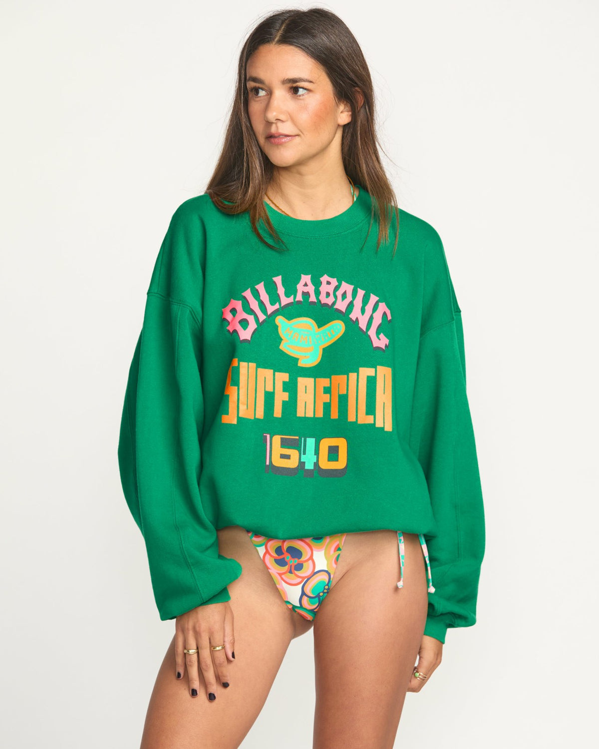 Billabong x Mami Wata Kendal Crewneck Sweatshirt - Emerald Green | Billabong