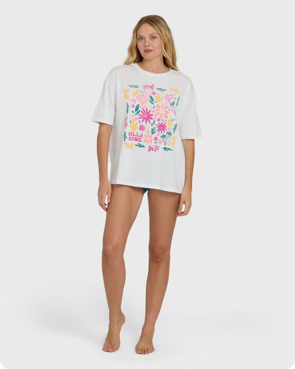 Floral Press Short Sleeve T-Shirt - Salt Crystal | Billabong