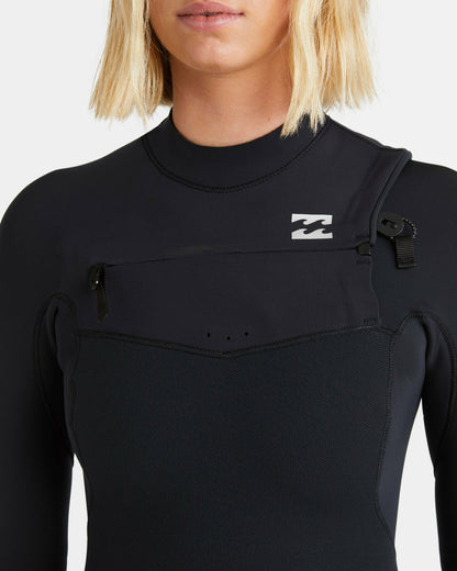 3/2mm Furnace Natural GBS Chest Zip Fullsuit - Black Tiki | Billabong