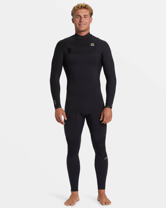 4/3mm Revolution Natural Upcycler GBS Chest Zip Wetsuit - Black | Billabong