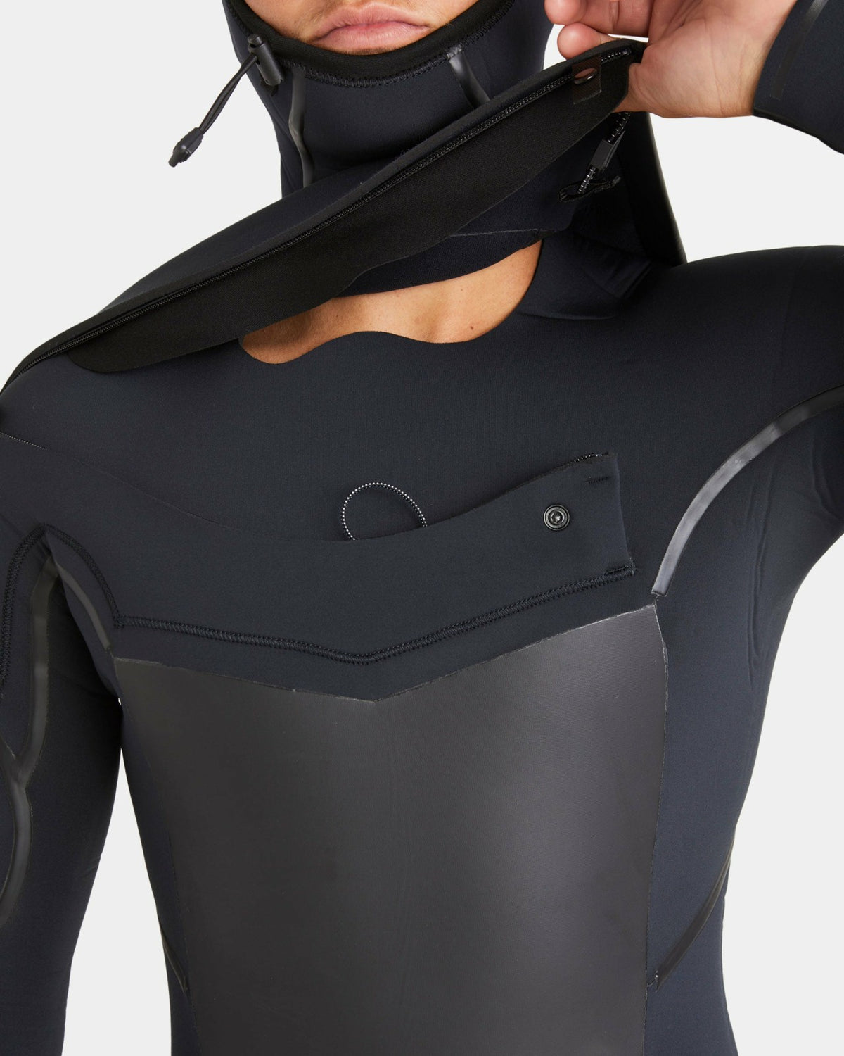 5/4mm Absolute Natural+ Upcycler Welded Chest Zip Hooded Wetsuit - Bla | Billabong