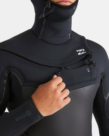 5/4mm Absolute Natural+ Upcycler Welded Chest Zip Hooded Wetsuit - Bla | Billabong