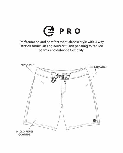 73 Hi Pro Performance 18" Boardshorts - Stealth | Billabong
