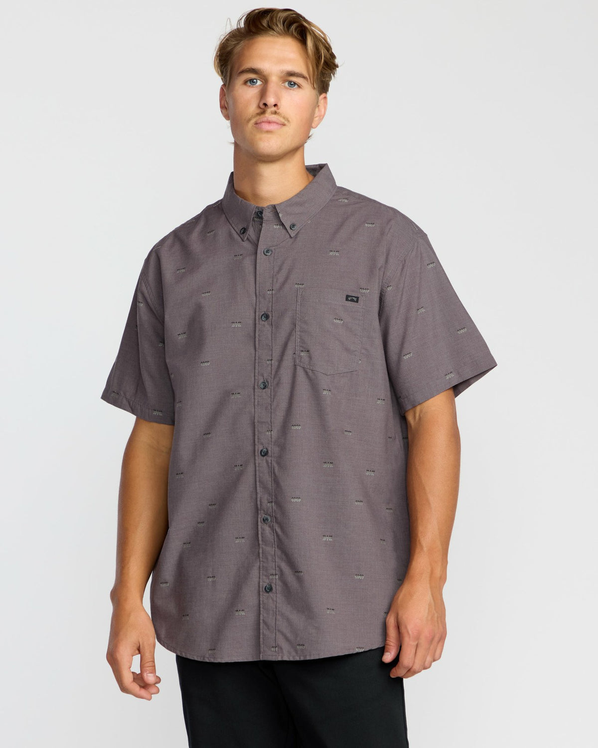All Day Jacquard Short Sleeve Shirt - Gray Violet | Billabong