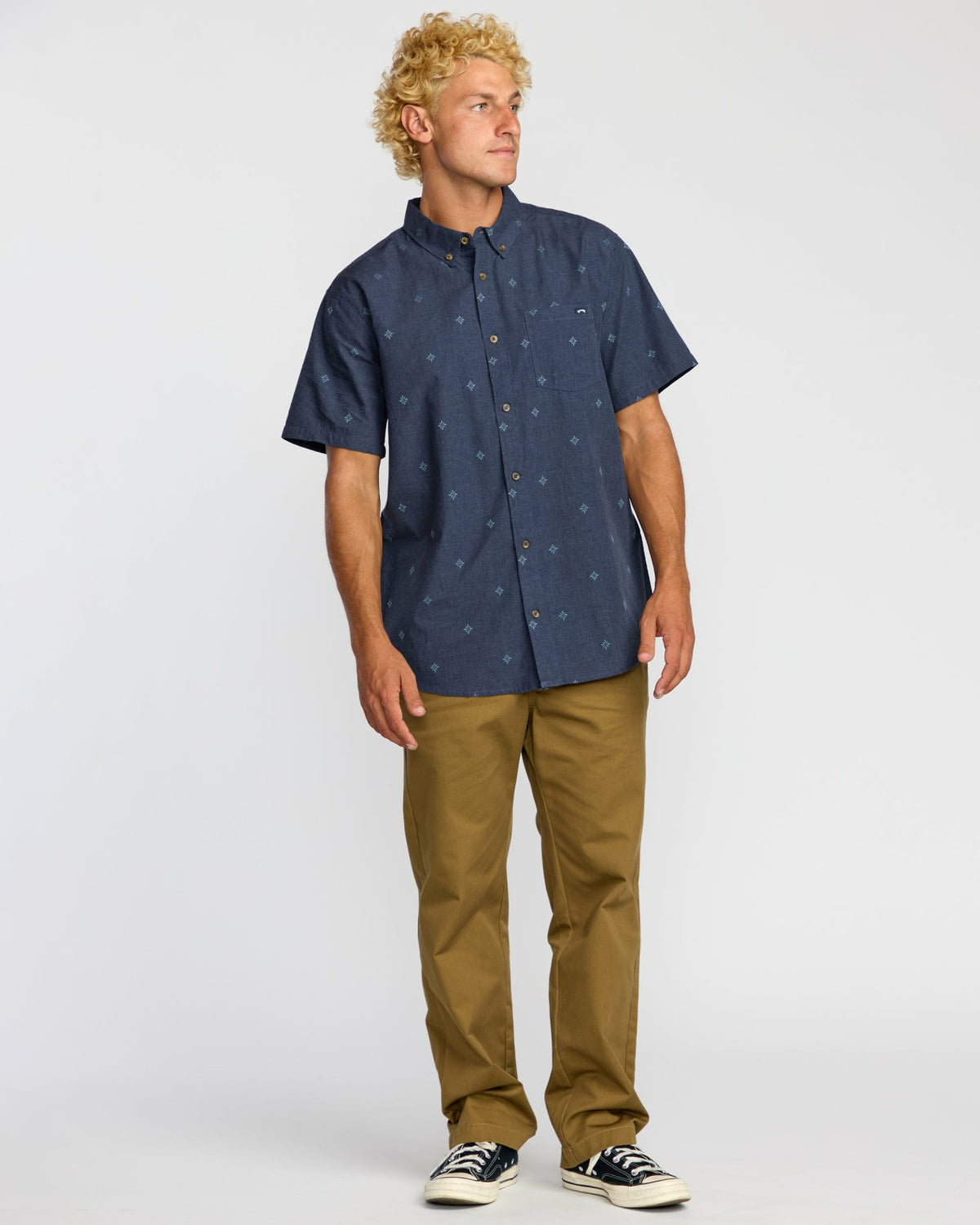 All Day Jacquard Short Sleeve Shirt - Midnight | Billabong