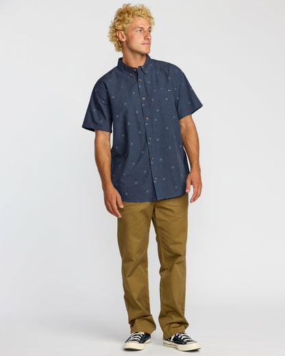 All Day Jacquard Short Sleeve Shirt - Midnight | Billabong