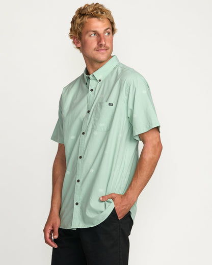All Day Jacquard Short Sleeve Shirt - Seafoam | Billabong
