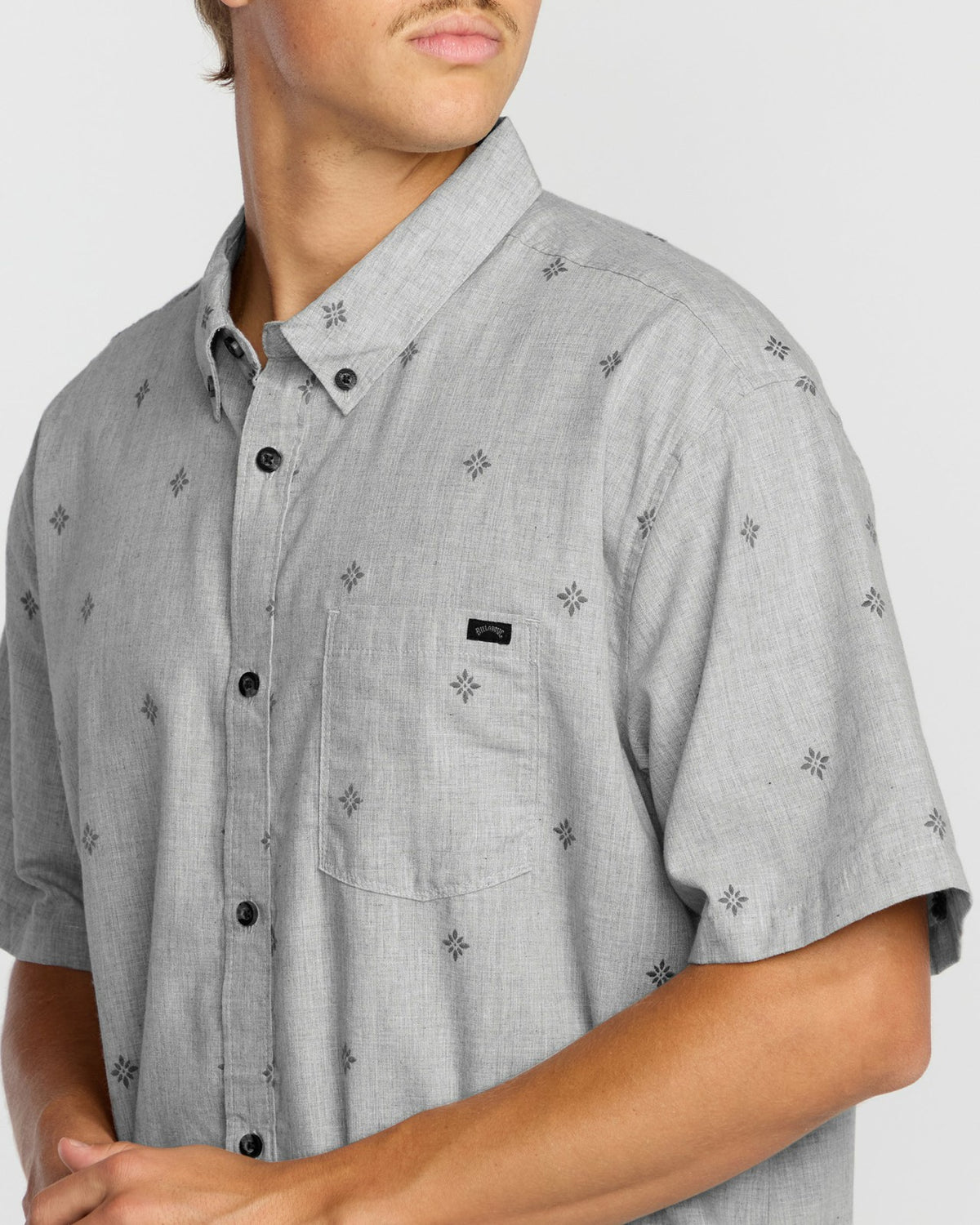 All Day Jacquard Short Sleeve Shirt - Silver | Billabong
