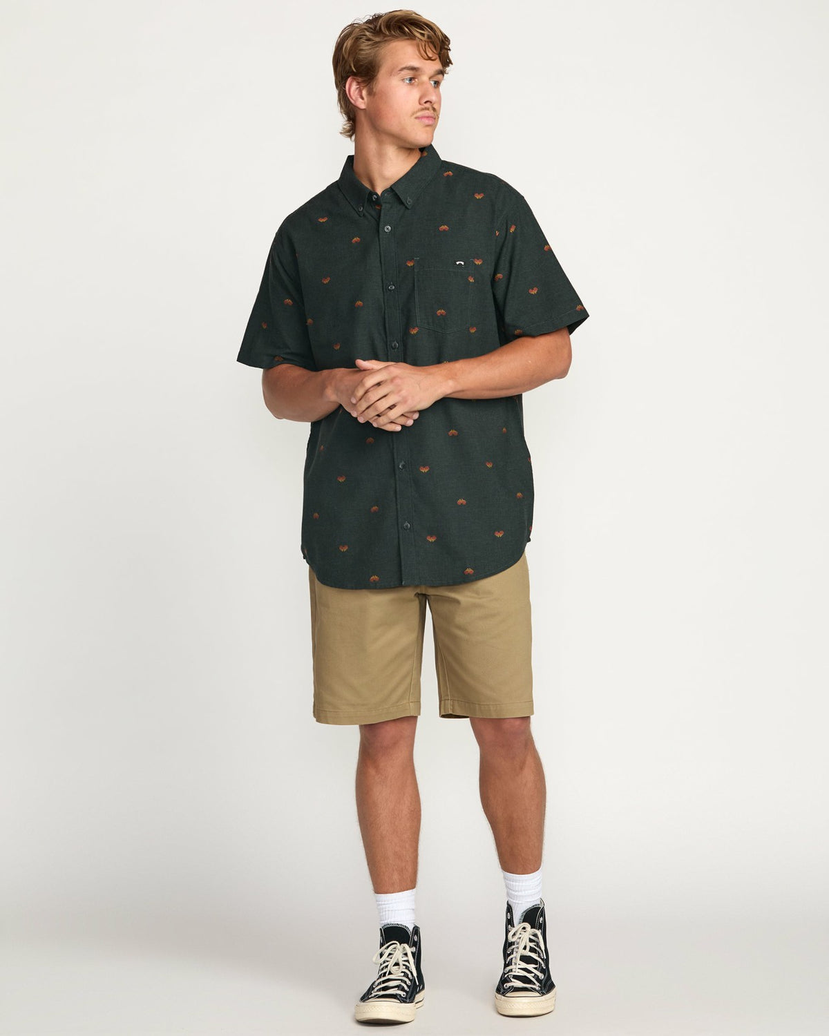 All Day Jacquard Short Sleeve Shirt - Stealth | Billabong