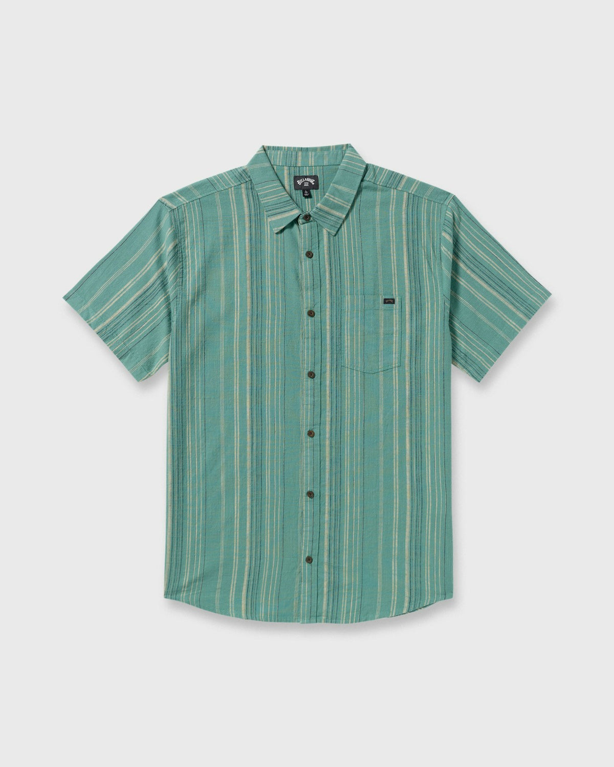 All Day Stripe Short Sleeve Shirt - Sage Green | Billabong