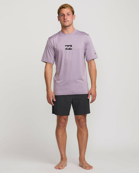 All Day Wave Short Sleeve Rashguard - Light Purple | Billabong