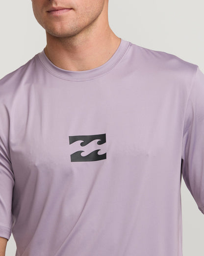 All Day Wave Short Sleeve Rashguard - Light Purple | Billabong