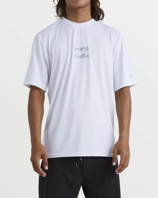 All Day Wave Short Sleeve Rashguard - White | Billabong