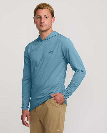 Arch Mesh Long Sleeve Hooded Surf Tee - Bay Blue | Billabong