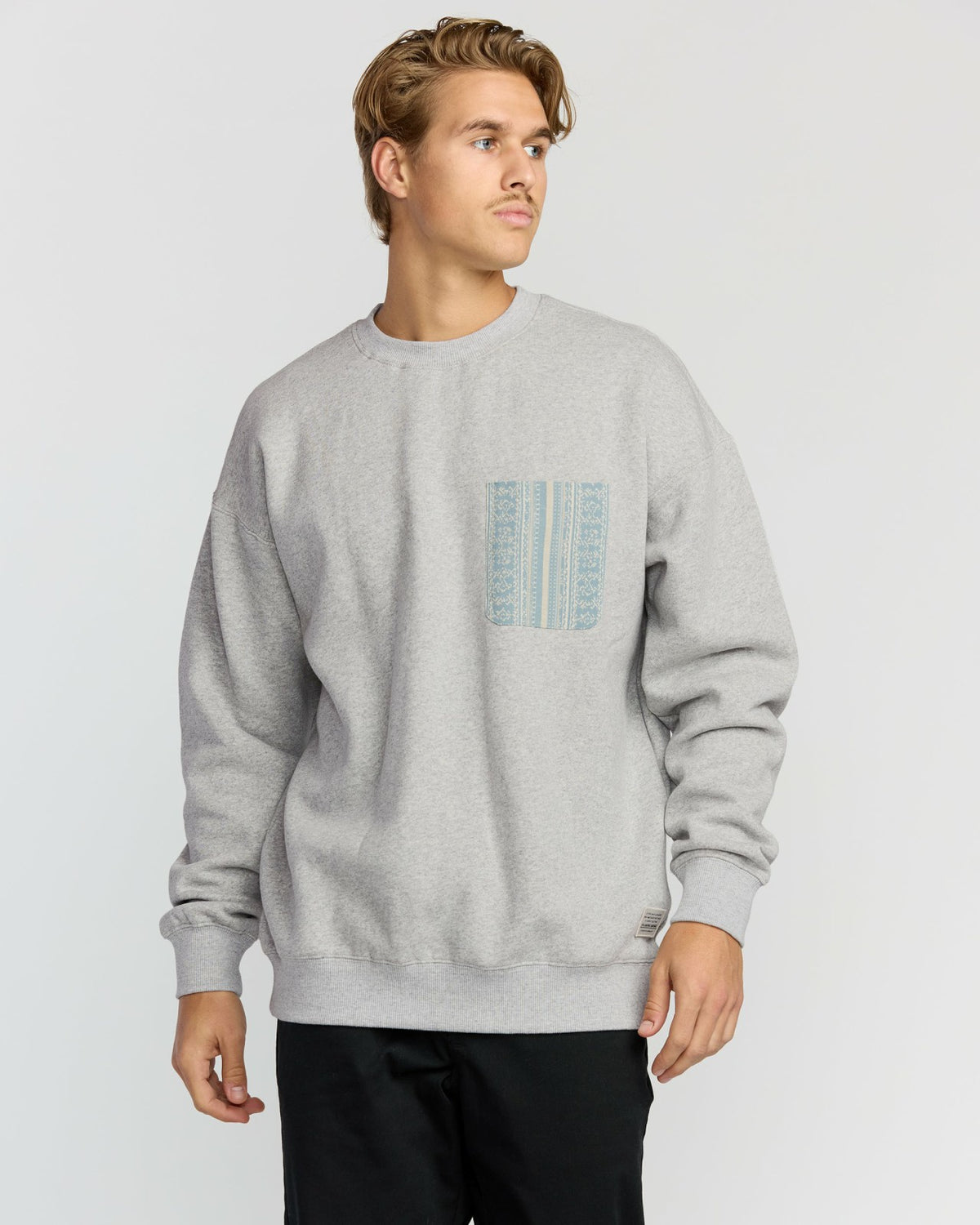 Austin Garage Crew Sweatshirt - Lt Grey Htr | Billabong