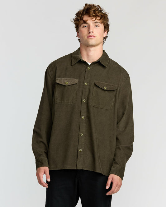 Austin Garage Long Sleeve Shirt - Chocolate | Billabong