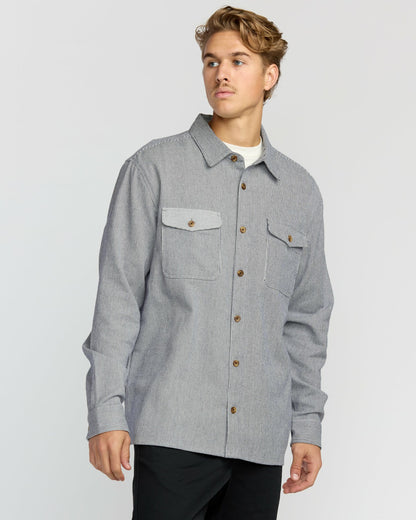 Austin Garage Long Sleeve Shirt - Stone Blue | Billabong