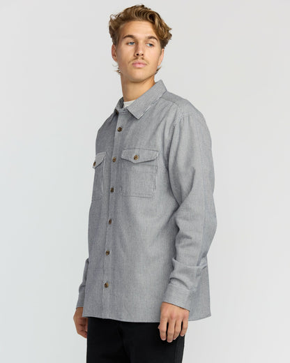 Austin Garage Long Sleeve Shirt - Stone Blue | Billabong