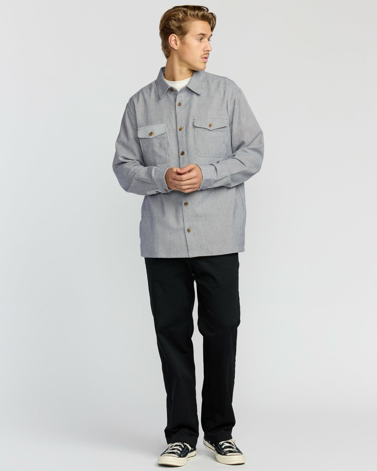 Austin Garage Long Sleeve Shirt - Stone Blue | Billabong