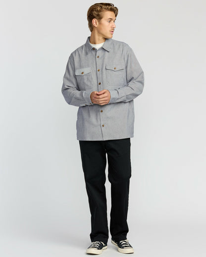 Austin Garage Long Sleeve Shirt - Stone Blue | Billabong