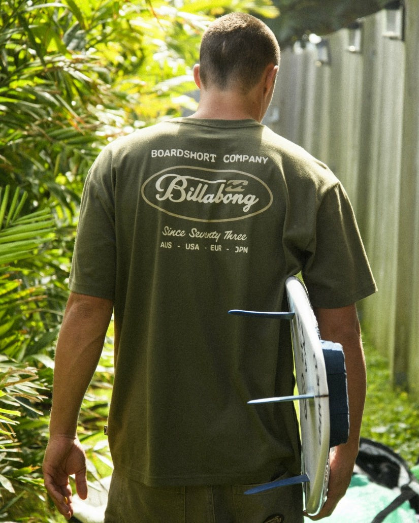 Bad Dog Pocket Regular Tee - Olive | Billabong