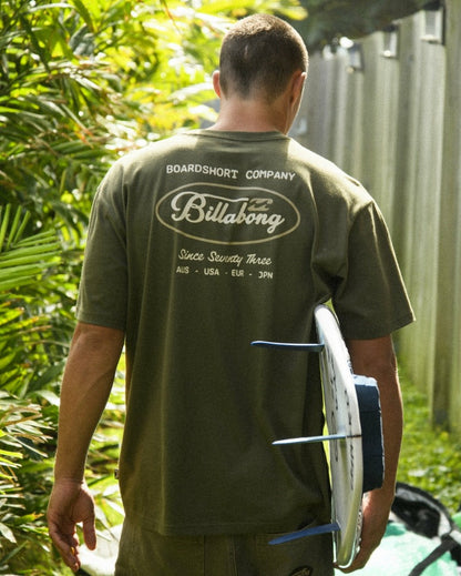 Bad Dog Pocket Regular Tee - Olive | Billabong