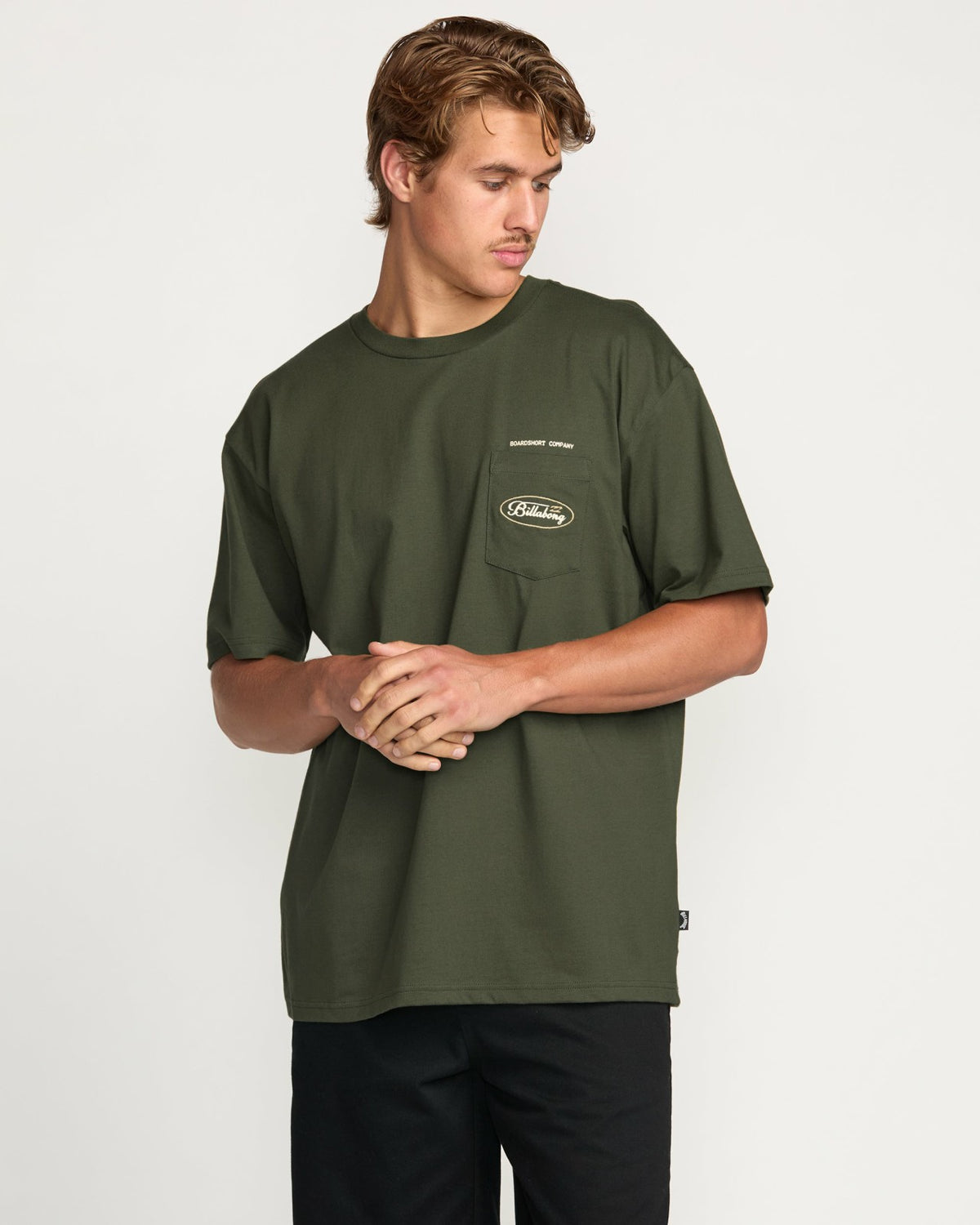 Bad Dog Pocket Regular Tee - Olive | Billabong