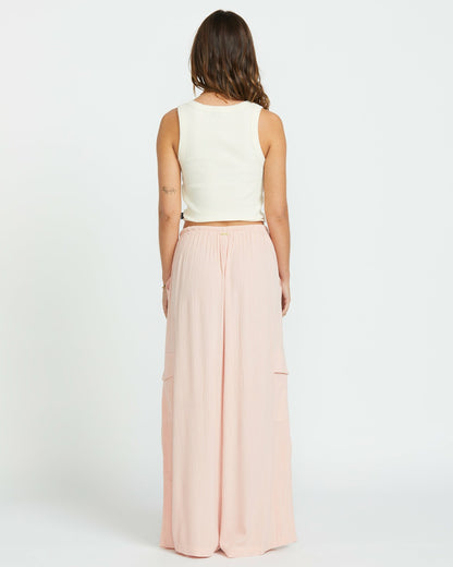 Beach Babe Cargo Elastic Waist Pants - Dusty Peach | Billabong