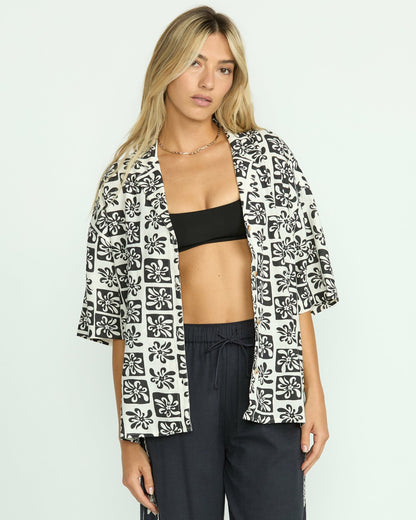 Beach Side Printed Short Sleeve Shirt - Black Sands | Billabong