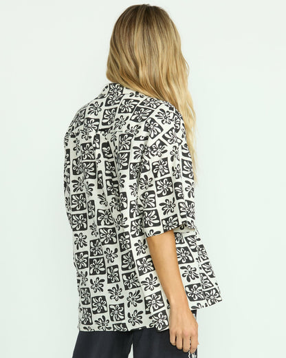Beach Side Printed Short Sleeve Shirt - Black Sands | Billabong