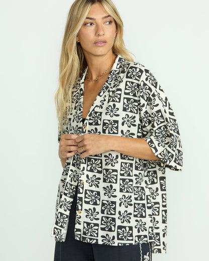 Beach Side Printed Short Sleeve Shirt - Black Sands | Billabong