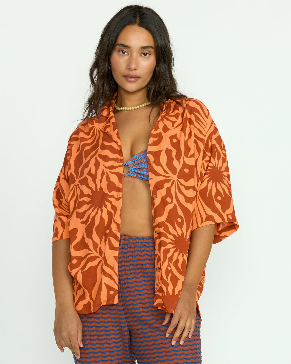 Beach Side Printed Short Sleeve Shirt - Orange Squeeze | Billabong