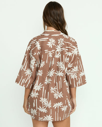 Beach Side Printed Short Sleeve Shirt - Nutmeg | Billabong