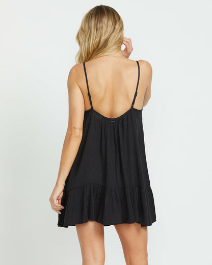 Beach Vibes Beach Coverup Dress - Black Pebble | Billabong