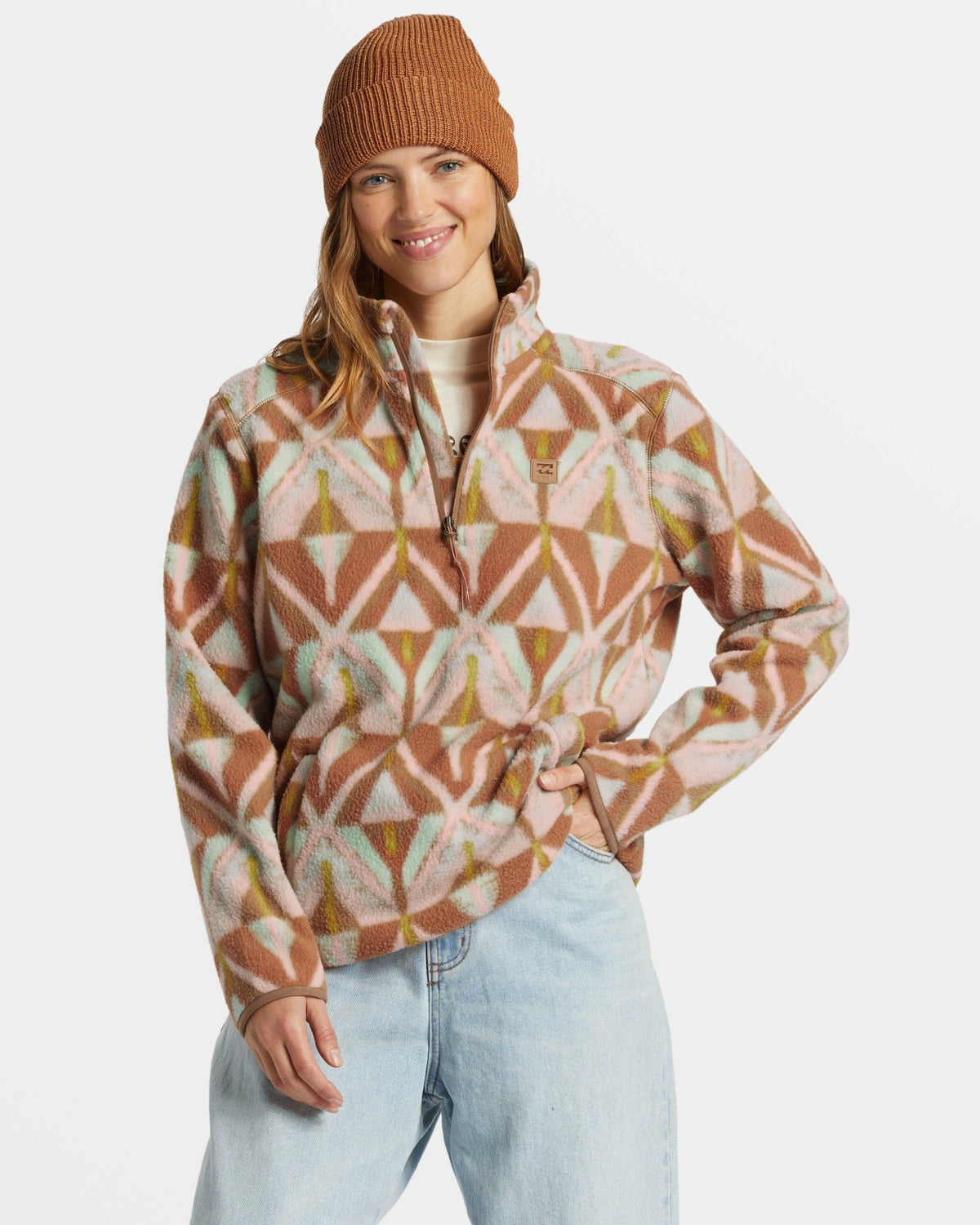 A/Div Boundary Mock 3 Half-Zip Pullover Sweatshirt - Sandalwood | Billabong
