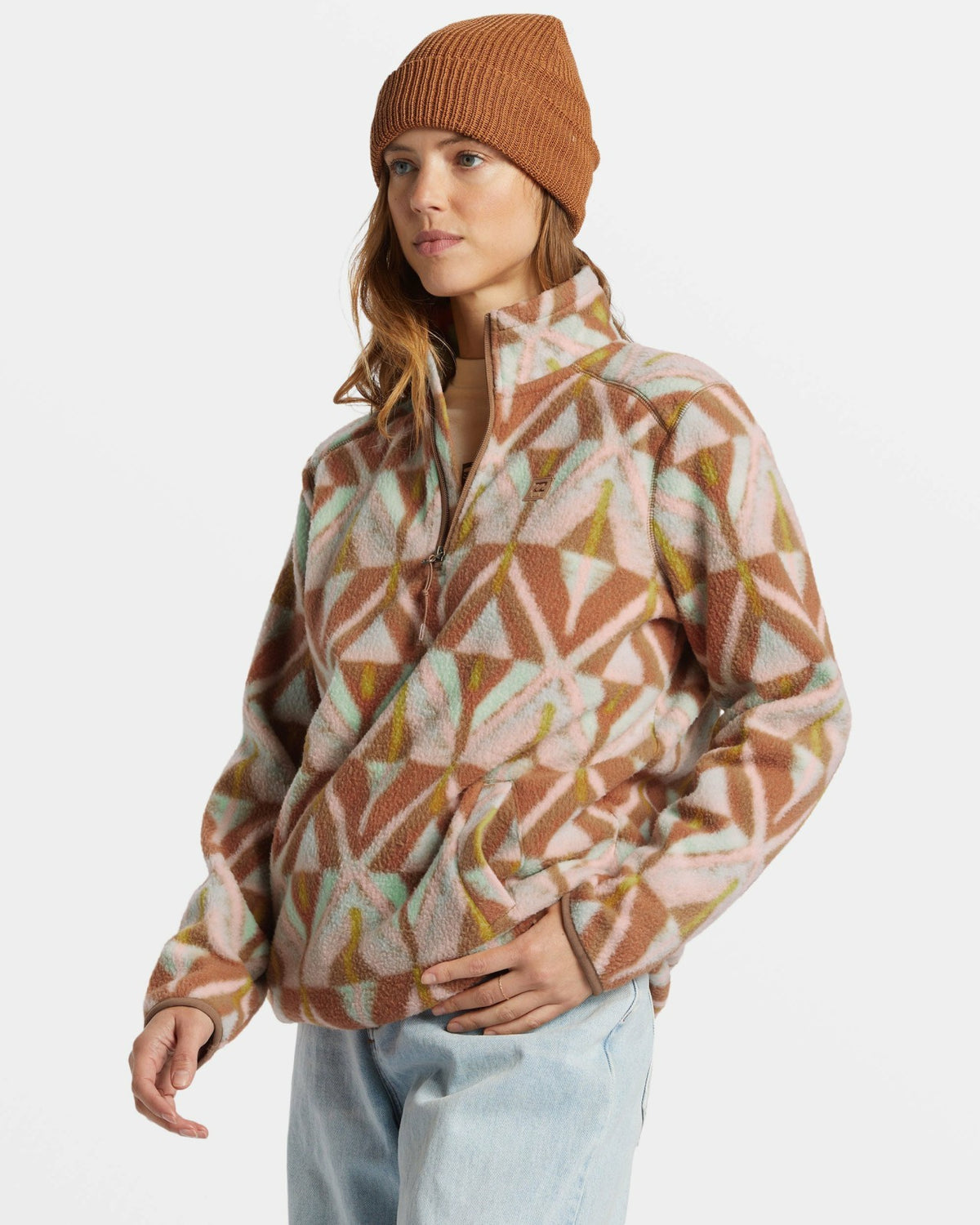 A/Div Boundary Mock 3 Half-Zip Pullover Sweatshirt - Sandalwood | Billabong