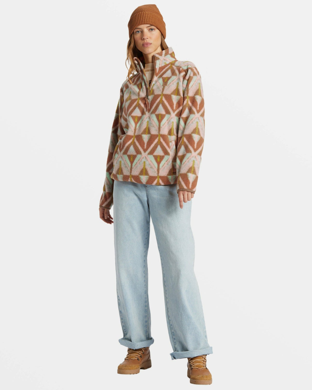 A/Div Boundary Mock 3 Half-Zip Pullover Sweatshirt - Sandalwood | Billabong