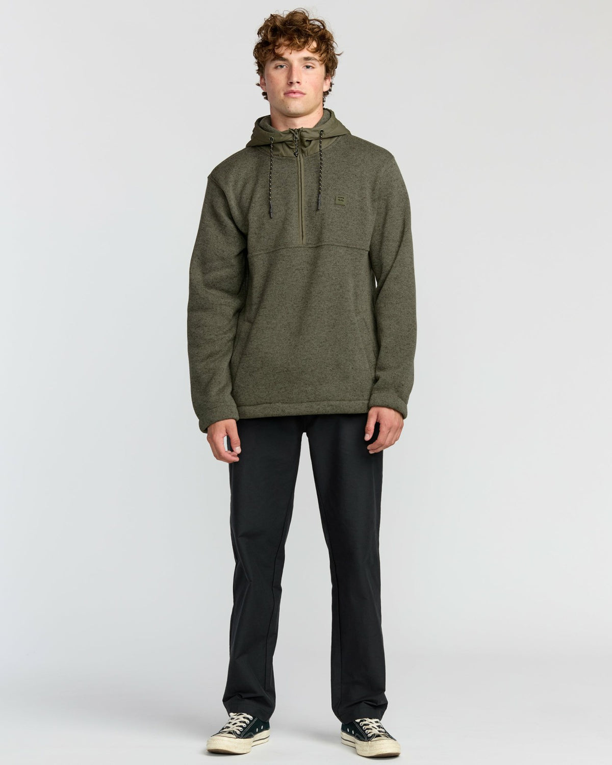 A/Div Boundary Hooded Half-Zip Pullover - Military Heather | Billabong