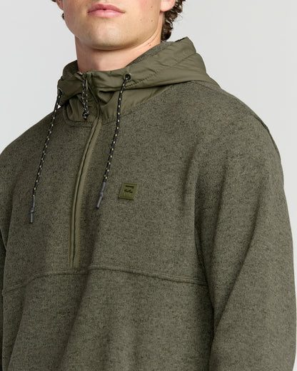 A/Div Boundary Hooded Half-Zip Pullover - Military Heather | Billabong