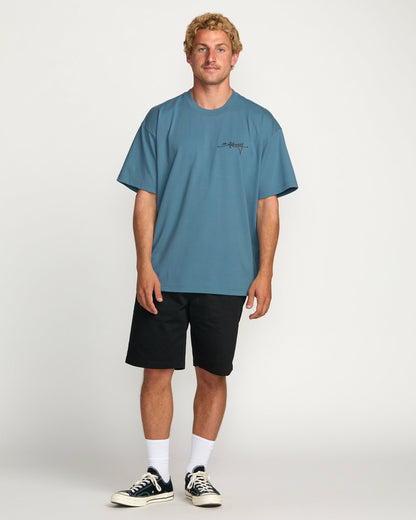 Bracket Script OG Tee - Carolina Blue | Billabong