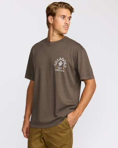 Coiled Premium Wave Wash Short Sleeve T-Shirt - Dark Brown | Billabong