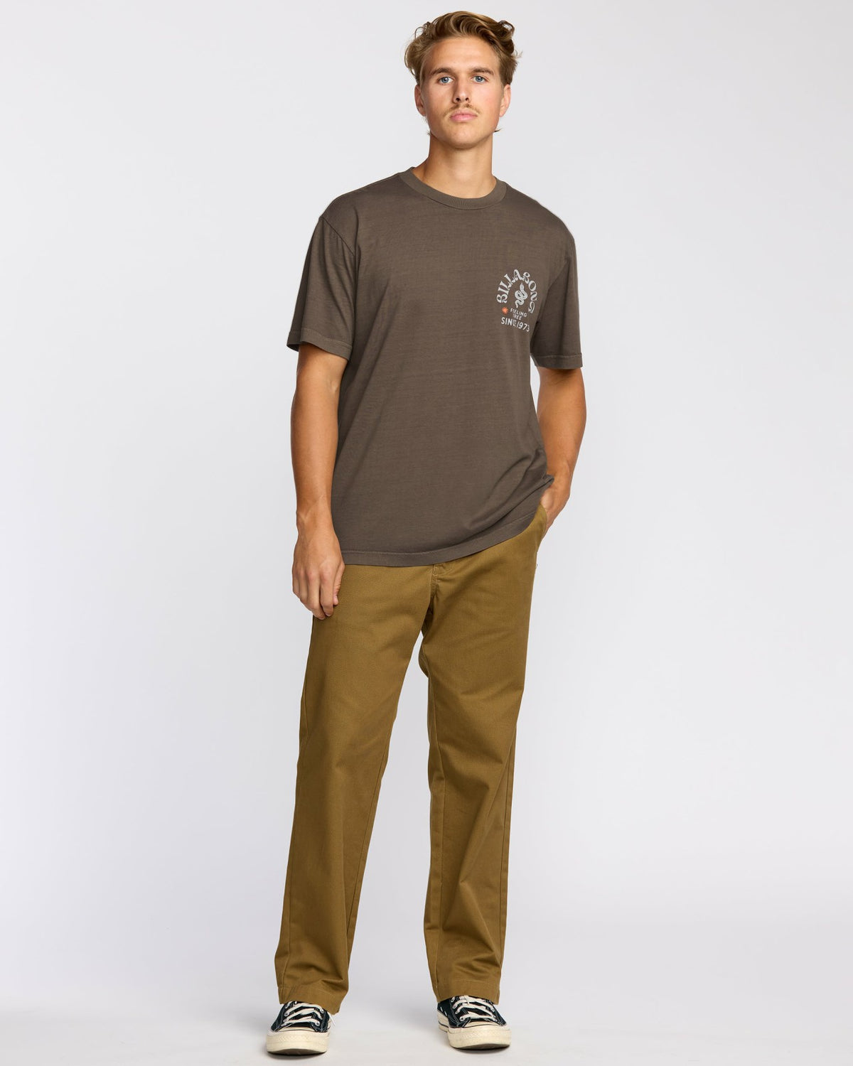 Coiled Premium Wave Wash Short Sleeve T-Shirt - Dark Brown | Billabong