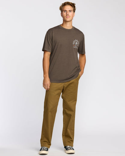 Coiled Premium Wave Wash Short Sleeve T-Shirt - Dark Brown | Billabong