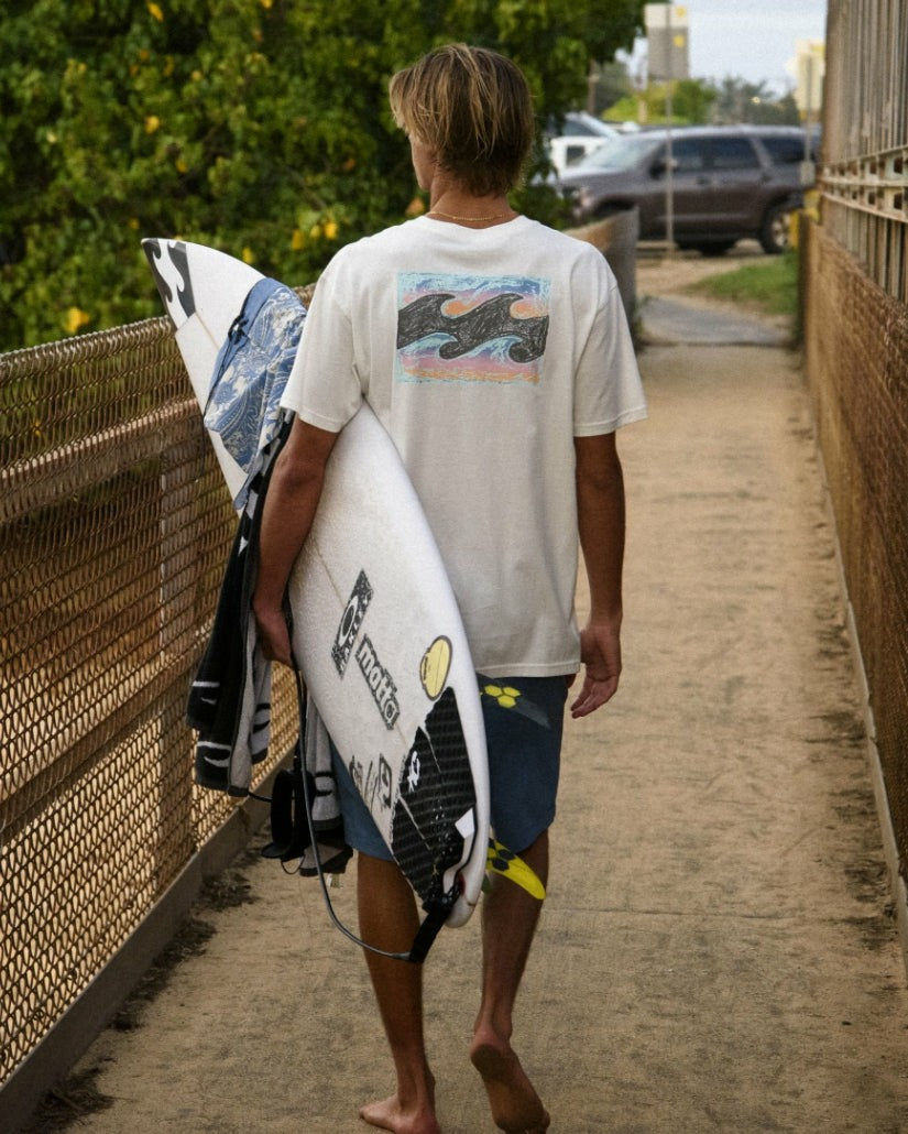 Crayon Wave Premium Tee - Off White | Billabong
