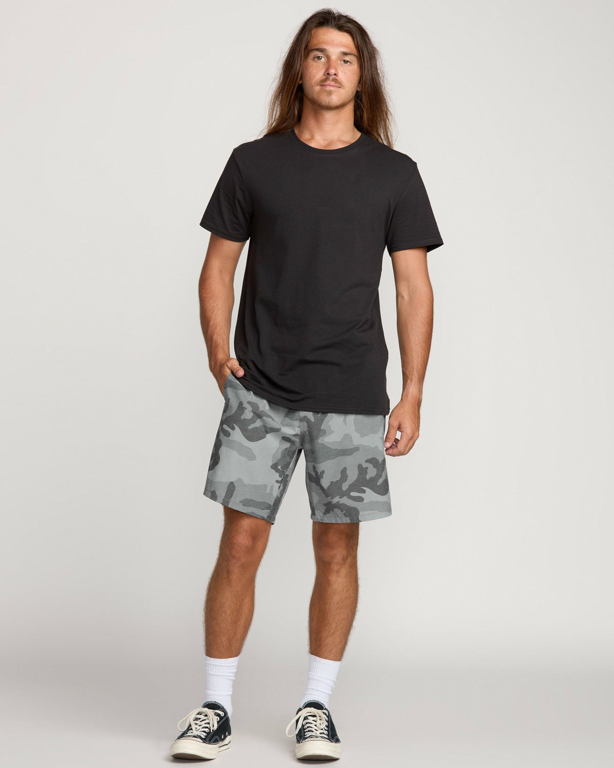 Crossfire Elastic Submersible 18" Hybrid Shorts - Black Camo | Billabong