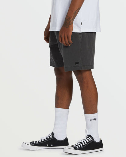 Crossfire Wave Wash Submersible 18" Hybrid Shorts - Washed Black | Billabong