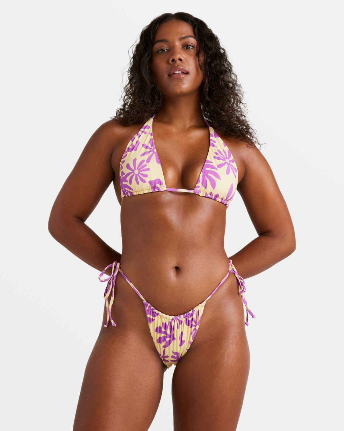 Deep Sea Daisy Side-Tie Skimpy Bikini Bottoms - Multi | Billabong