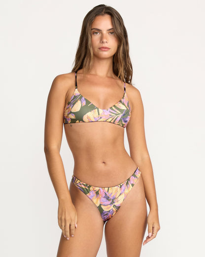 Drifting Coast Reversible V Bralette Bikini Top - Luv Army | Billabong